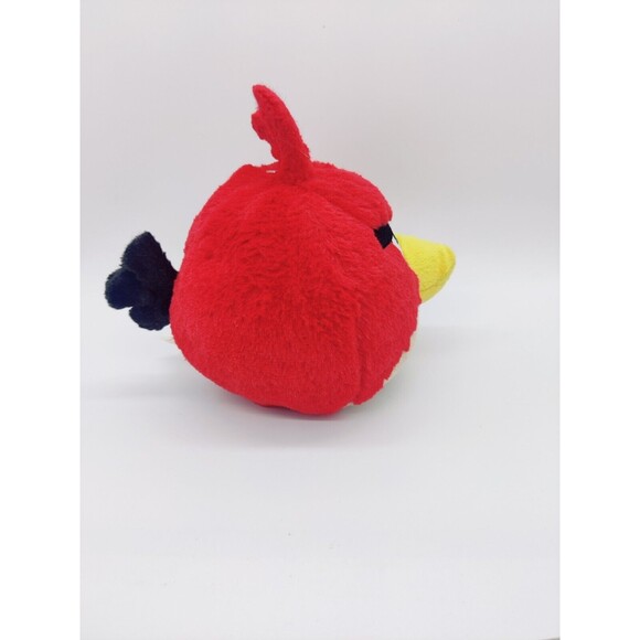 Angry Birds Red Bird 6" Plush Stuffed Animal Toy Rovio 2010 Stuffie Bird Round - Picture 8 of 12